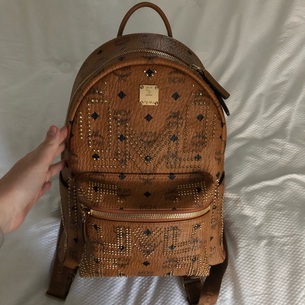 Mcm stud backpack